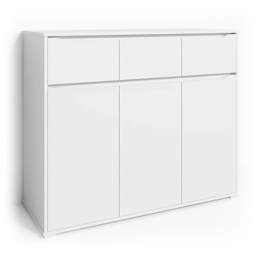 Vicco Aparador Blanco 120 x 101.6 cm con cajones, Ruben