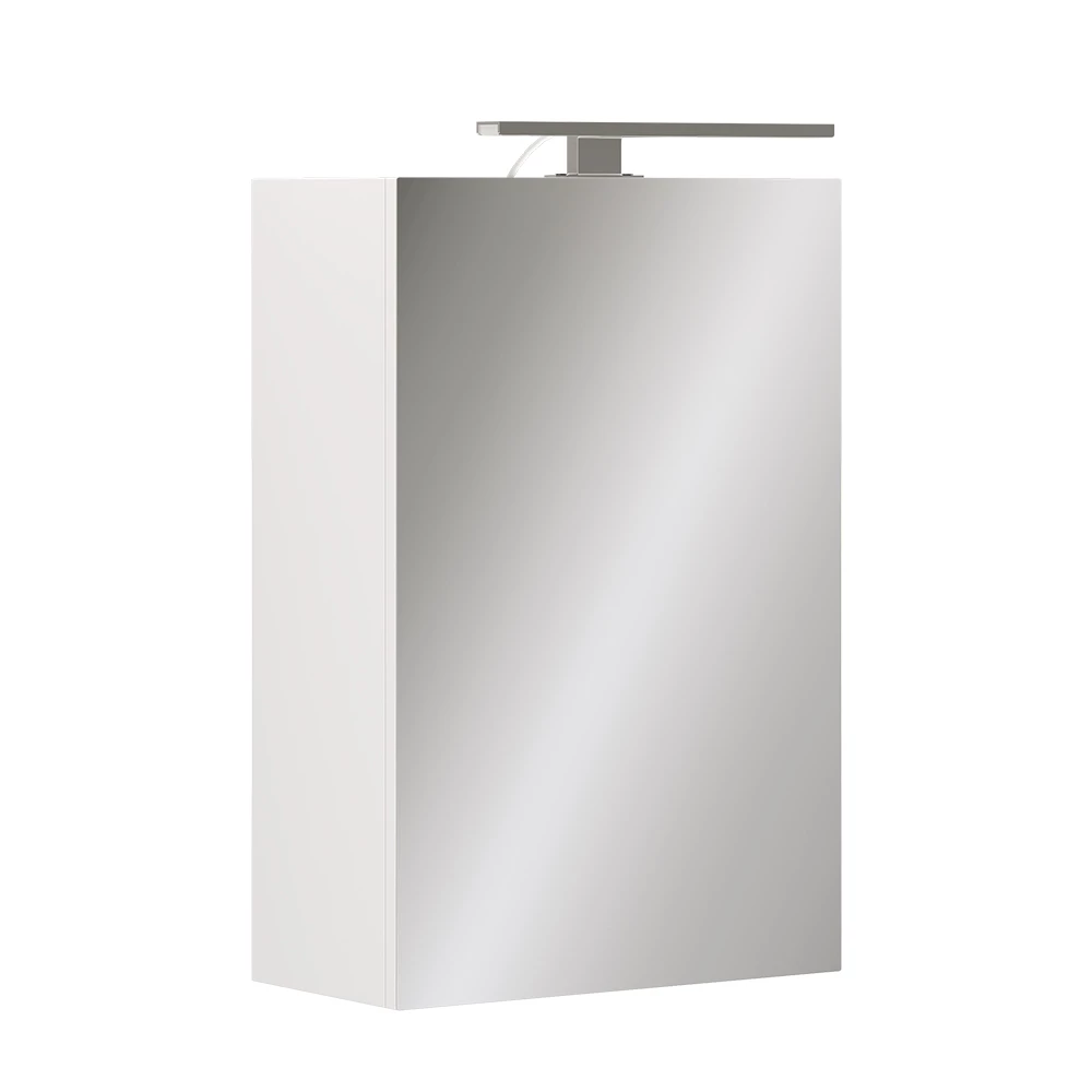 Vicco Mobile a specchio per il bagno Bianco 40 x 60 cm con illuminazione a LED, Lavio