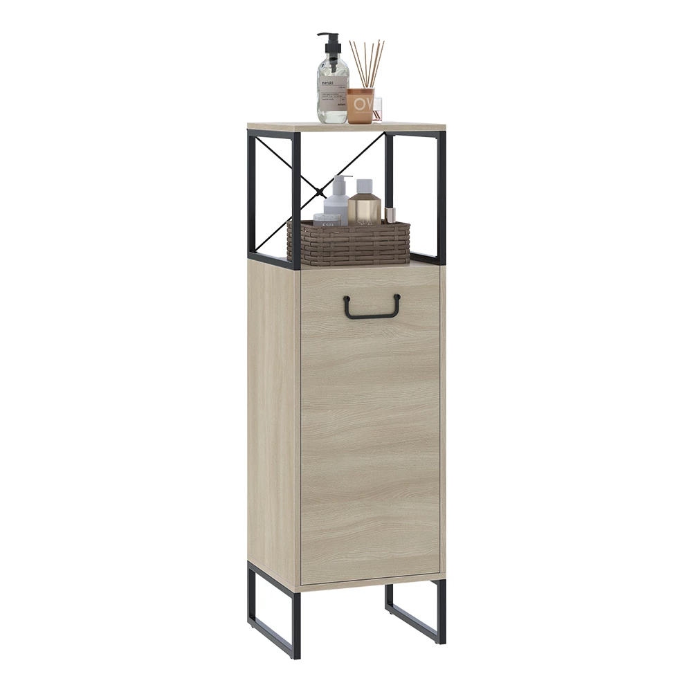 Vicco Midischrank Eiche/Schwarz 36 x 116.5 cm, Vionna