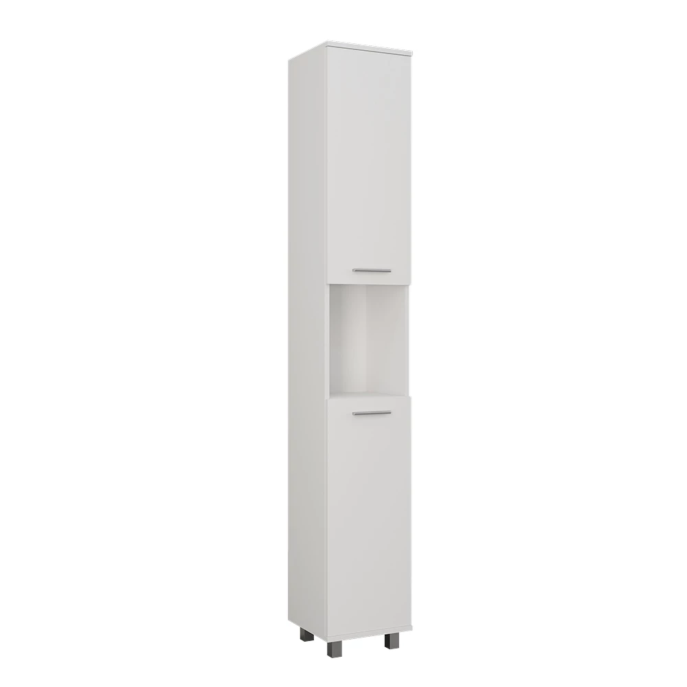 Vicco Vysoká skříňka "Ilias", Bílá, 30.2 x 190 cm se 2 dveřmi