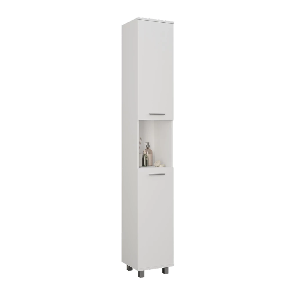 Vicco Hochschrank "Ilias", Weiß, 30.2 x 190 cm mit 2 Türen