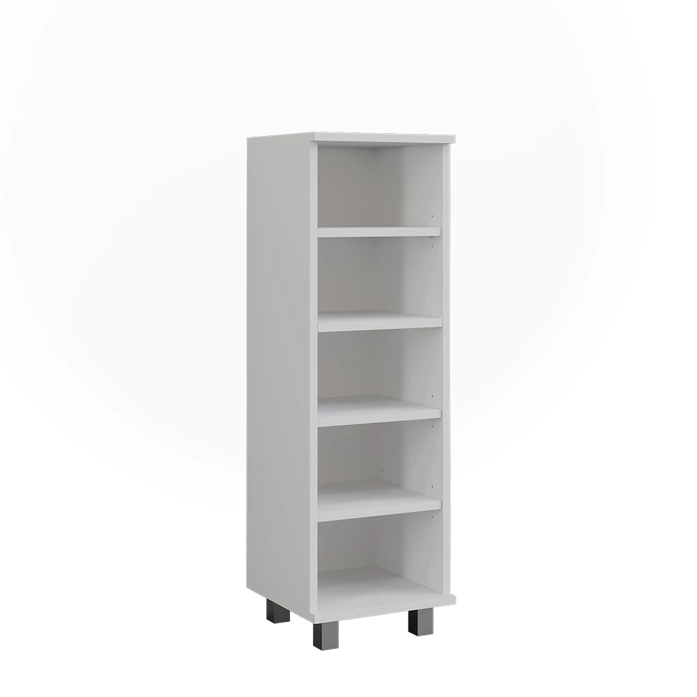 Vicco Midischrank "Ilias", Weiß, 30.2 x 95 cm mit 5 offenen Fächern