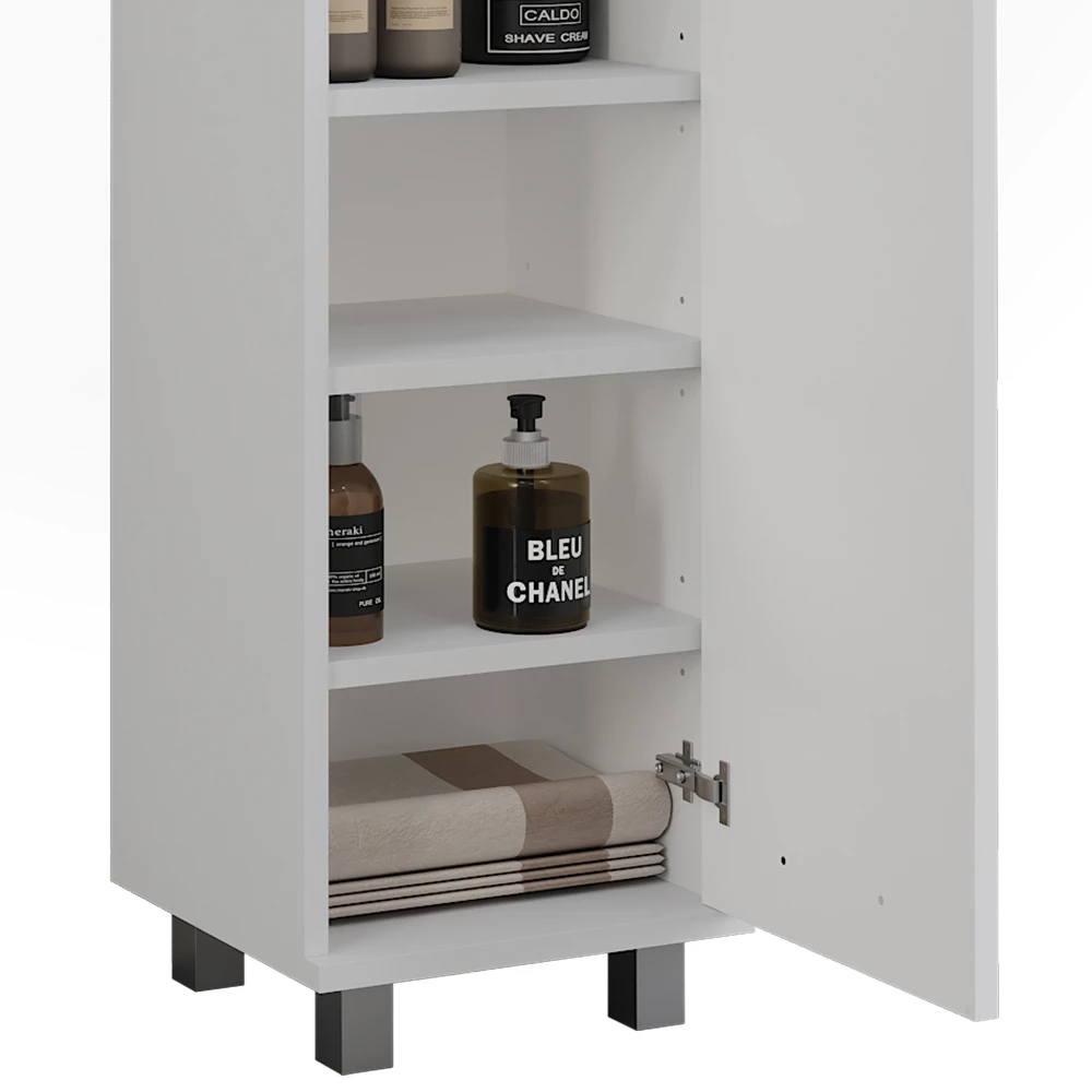 Vicco Midikast "Ilias", Wit, 30.2 x 95 cm met deur