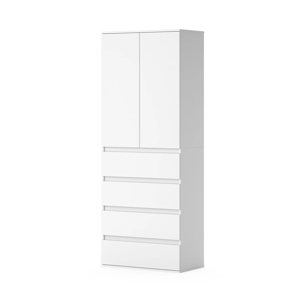 Vicco Armario "Claus", Blanco, 74 x 191.5 cm con 4 cajones