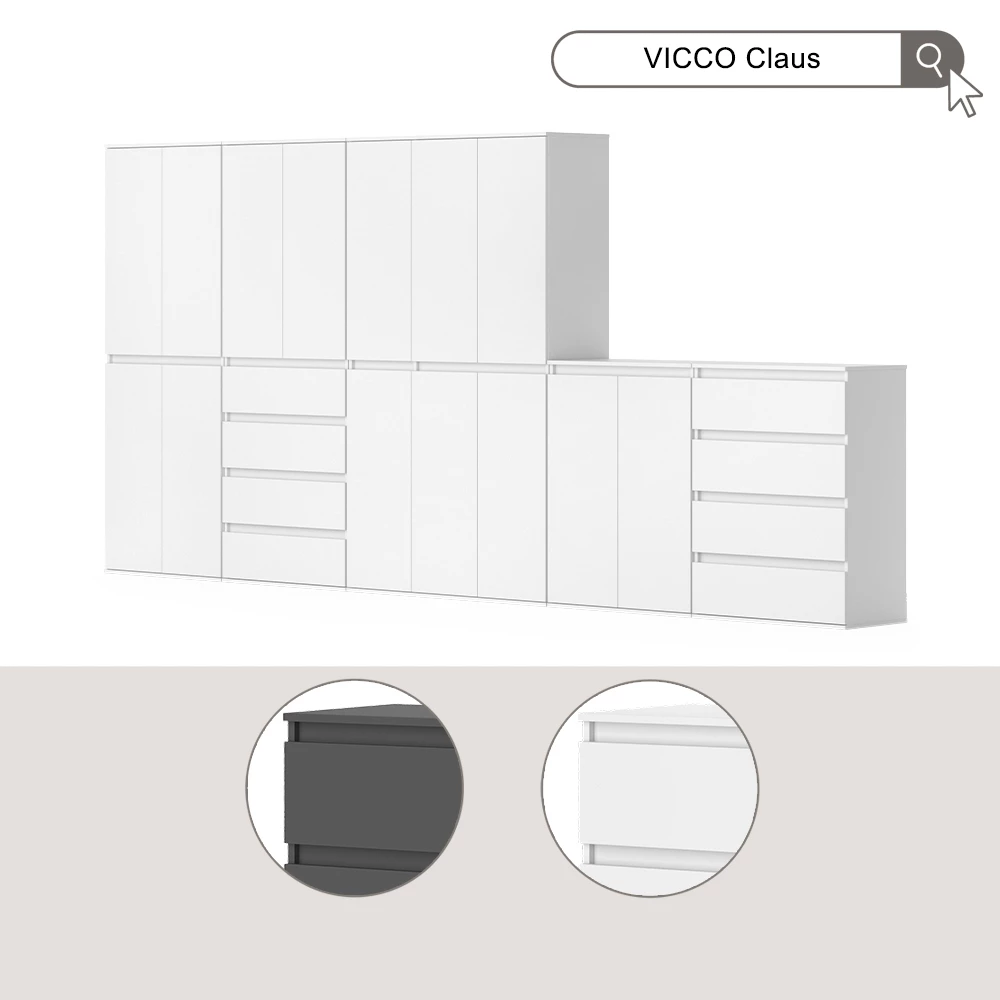 Vicco Legplank "Claus", Wit, Set van 2