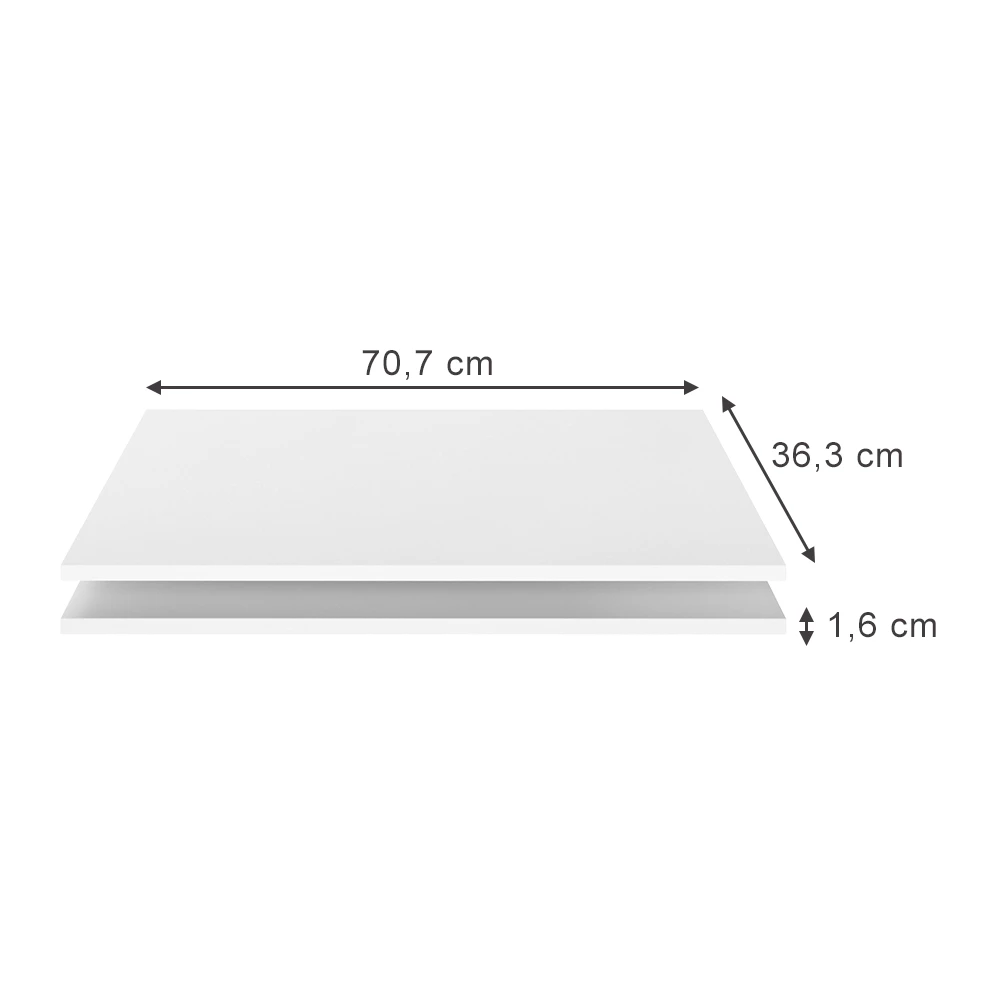 Vicco Legplank "Claus", Wit, Set van 2