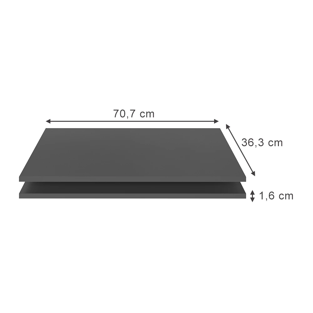 Vicco Scaffale "Claus", Antracite, Set di 2