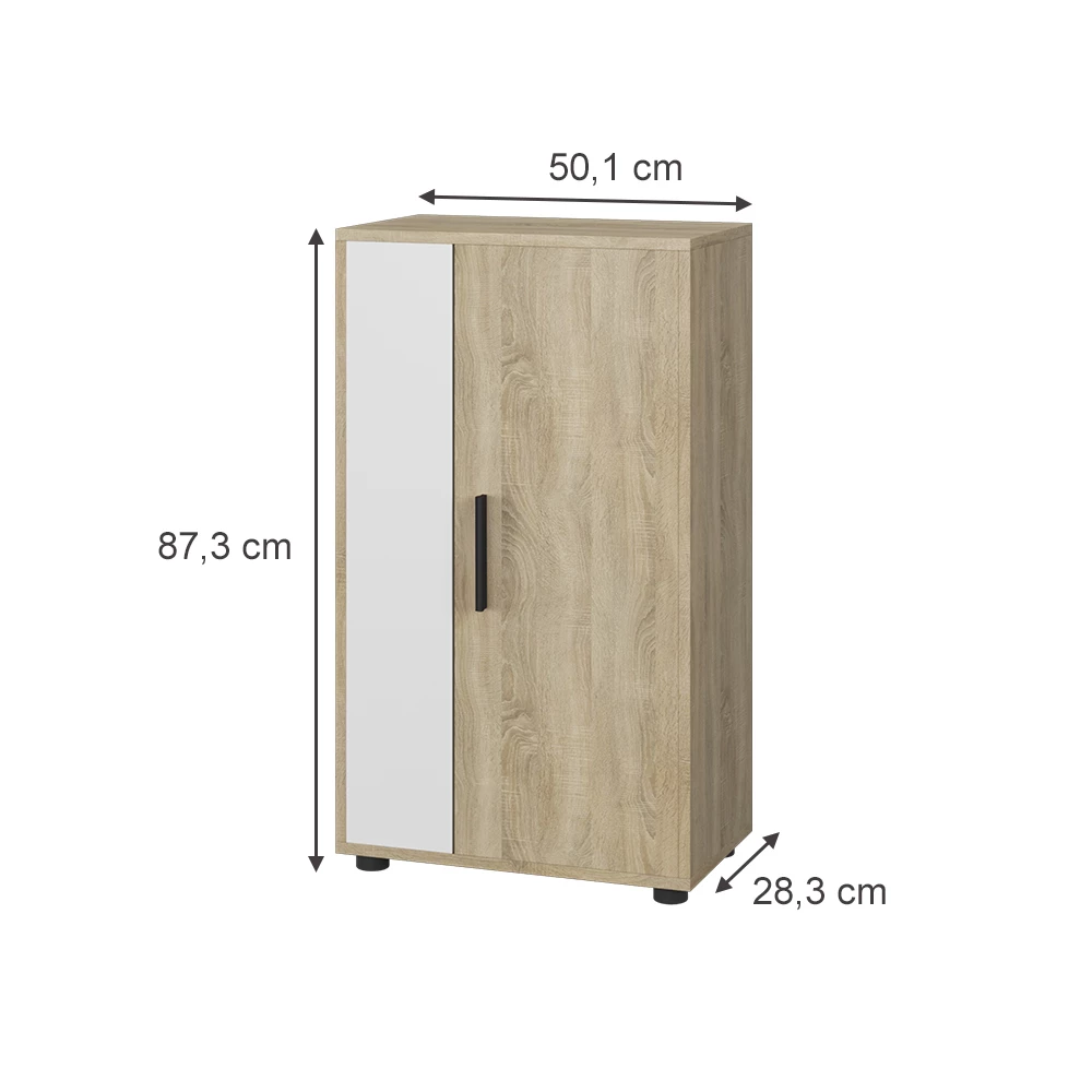 Vicco Komoda Sonoma/bela 50.1 x 87.3 cm z 2 predaloma, Berno