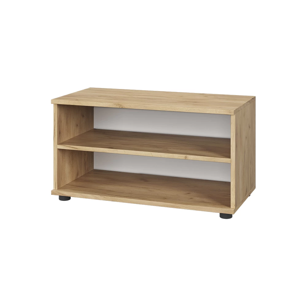 Vicco Bücherregal Zlatnokraft Eiche/Weiß 70.8 x 38.9 cm mit 2 Fächern, Berno