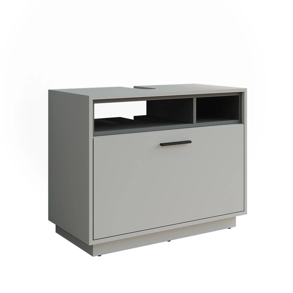 Vicco Waschbeckenunterschrank "Beatrice", Grau/Anthrazit, 100 x 84.5 cm mit Schublade