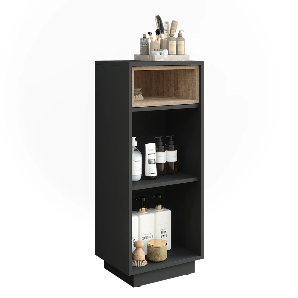 Vicco Tussenkast "Beatrice", Antraciet/Sonoma, 38 x 93 cm met 3 compartimenten