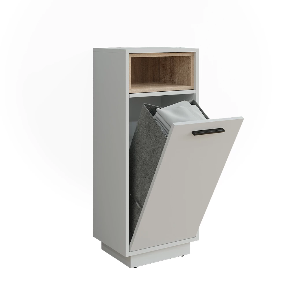 Vicco Badkamerkast "Beatrice", Wit/Sonoma, 38 x 93 cm met uitneembare binnenzak