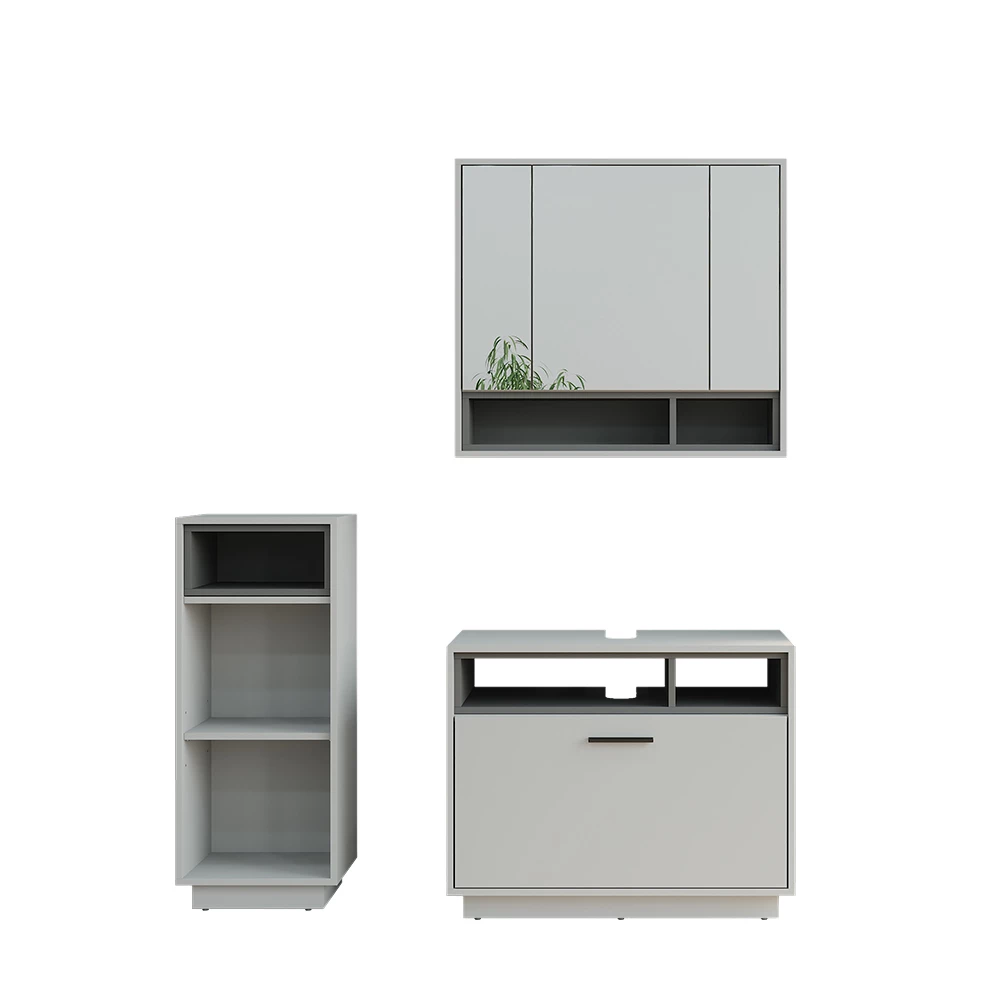 Vicco Badkamermeubelset Grijs/antraciet Set 2, Beatrice