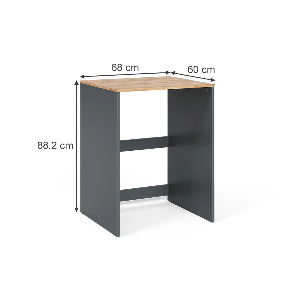 Vicco Mobile lavatrice "Viktor", Antracite/quercia dorata, 68 x 88.2 cm