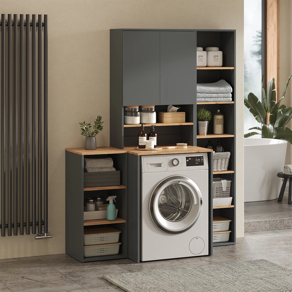 Vicco Midischrank "Viktor", Anthrazit/Goldkraft Eiche, 40.2 x 88.2 cm