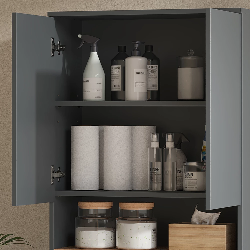 Vicco Waschmaschinenschrank "Viktor", Anthrazit/Goldkraft Eiche, 68 x 100.4 cm