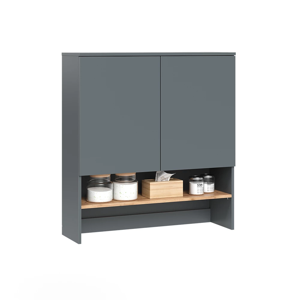 Vicco Wasmachinekast "Viktor", Antraciet/gouden eik, 93.6 x 100.4 cm