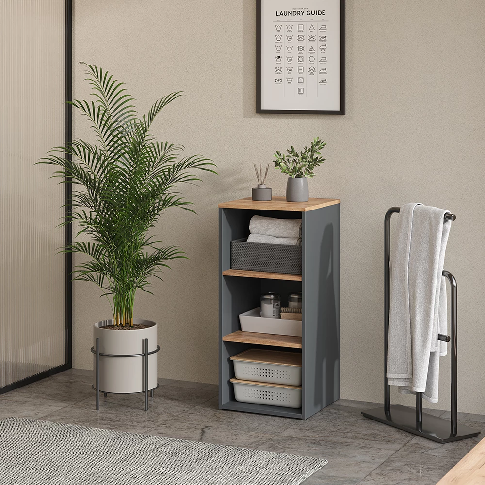 Vicco Midischrank "Viktor", Anthrazit/Goldkraft Eiche, 40.2 x 88.2 cm