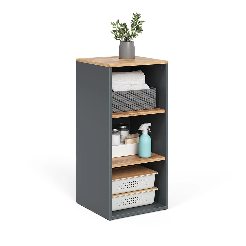 Vicco Midischrank "Viktor", Anthrazit/Goldkraft Eiche, 40.2 x 88.2 cm