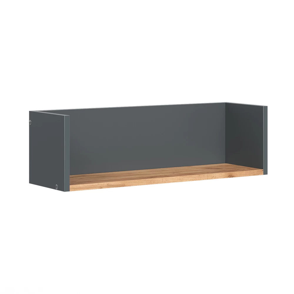 Vicco Wandregal "Viktor", Anthrazit/Goldkraft Eiche, 67.8 x 20 cm