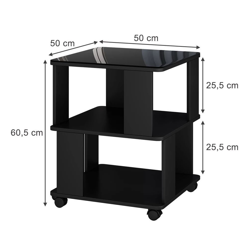Coffee table in Black on white background