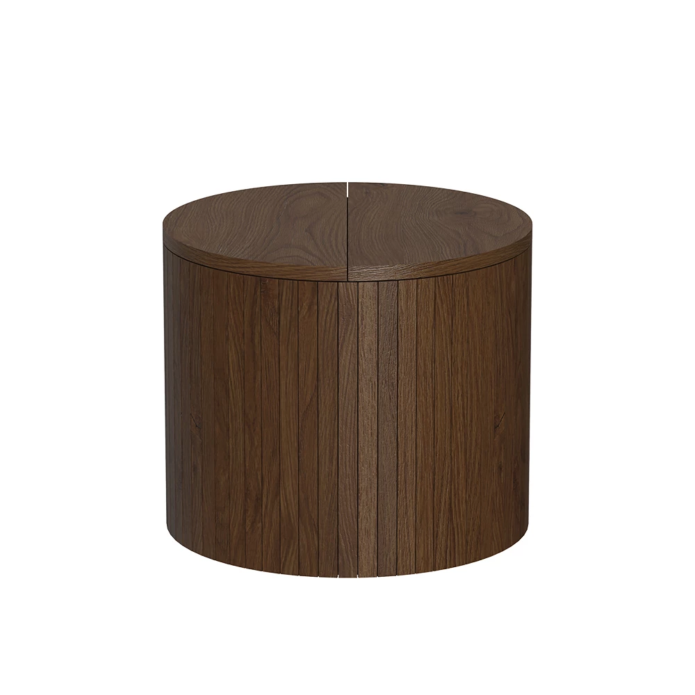 Coffee table in Walnut on white background