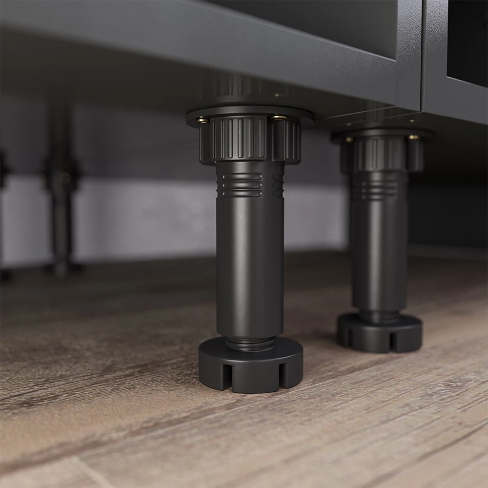 Close-up of Keukenblok in Eik goud/antraciet, showing design and surface details