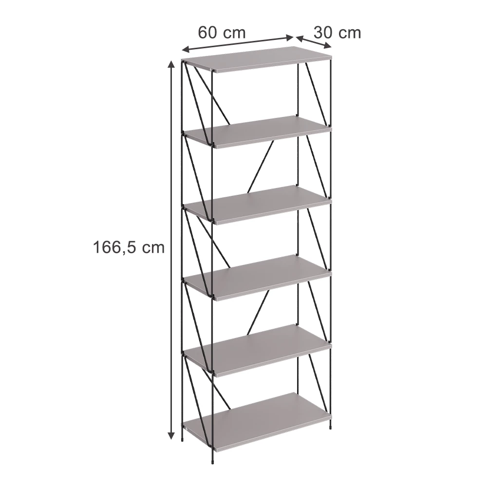 Knjižna polica v Siva/črna na belem ozadju