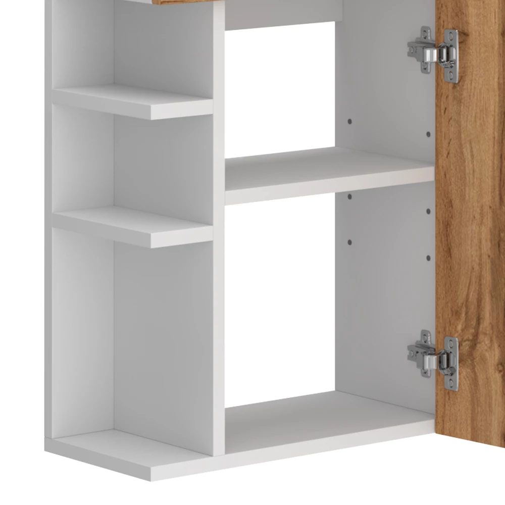 Vicco Set mobilier baie Stejar Goldkraft 2 piese, cu chiuveta, Amadeo