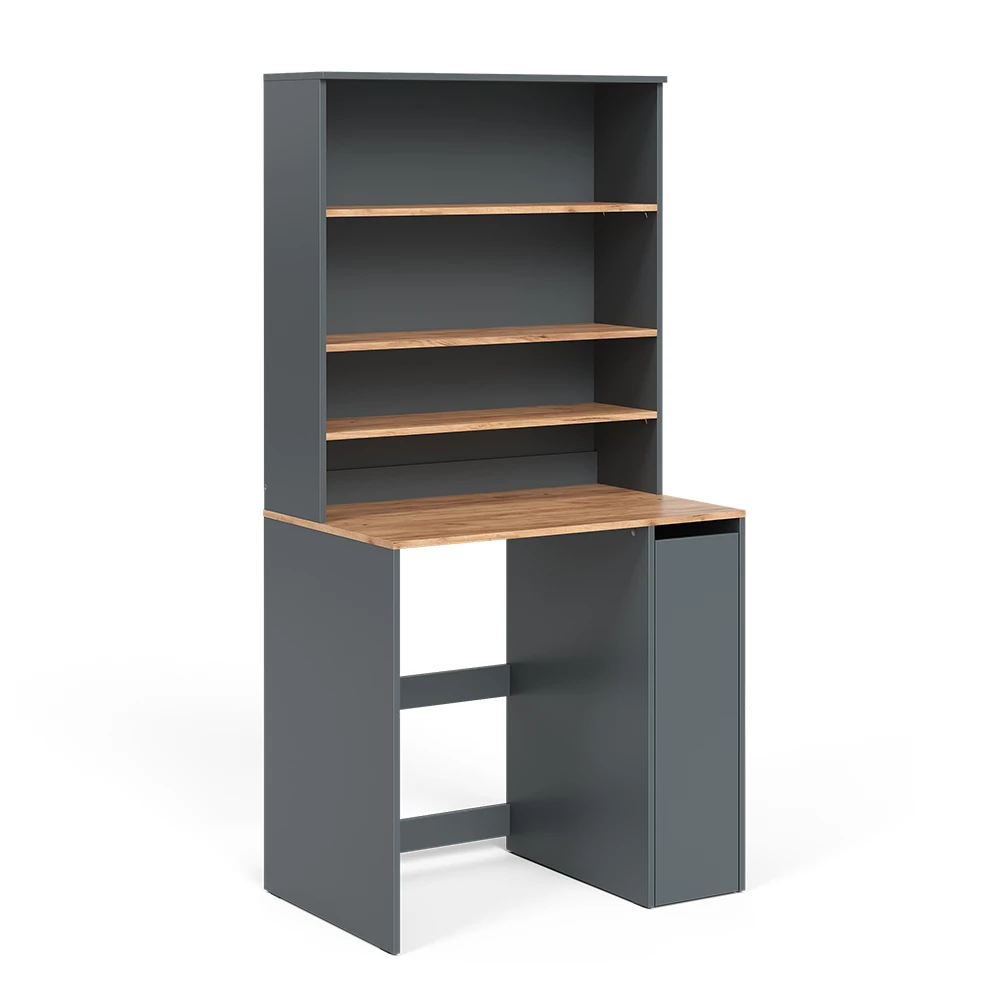 Vicco Armoire machine à laver Anthracite/chêne doré 93.6x88.2cm 2 parties avec armoire et étagère, Victor