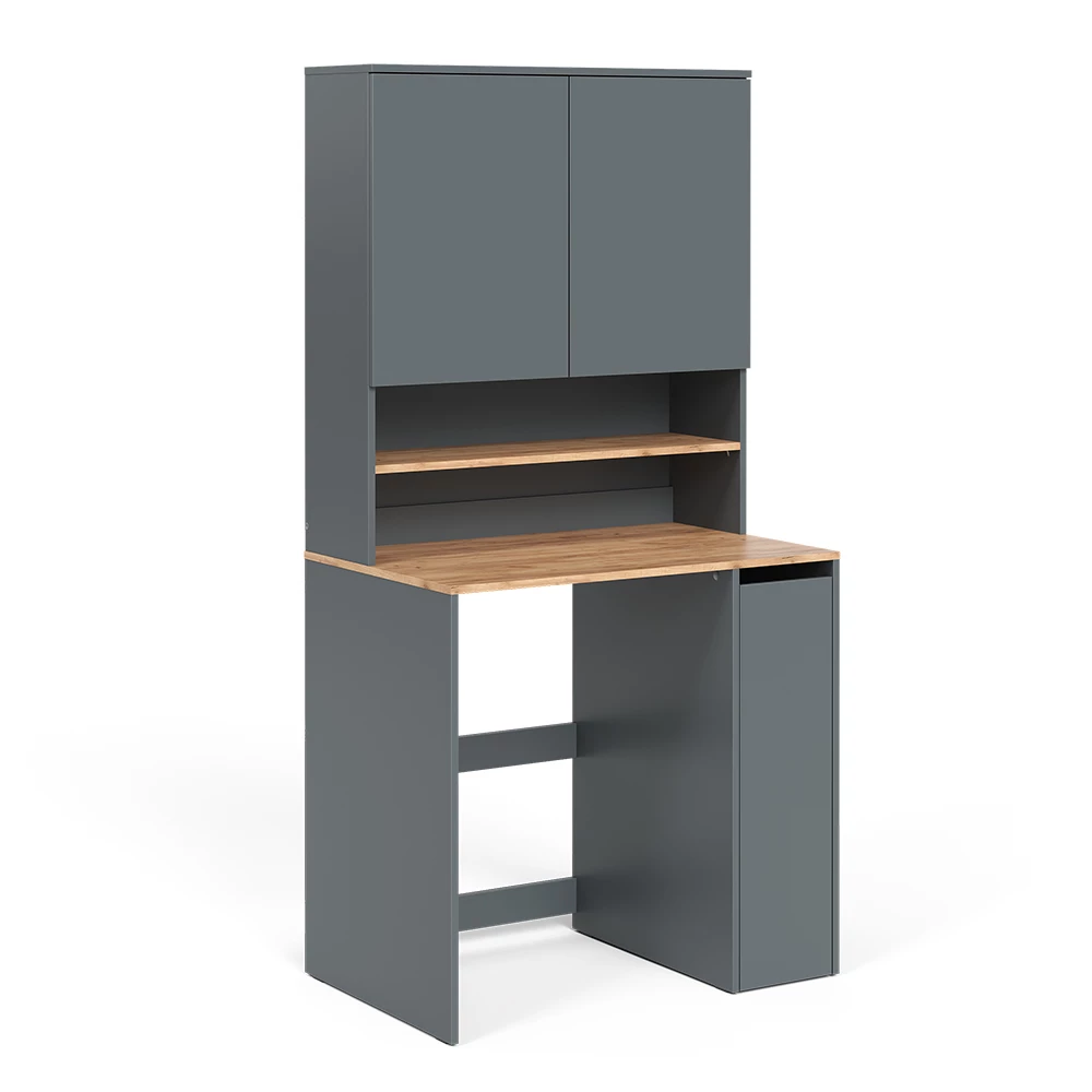 Vicco Armoire machine à laver Anthracite/chêne doré 93.6x88.2cm 2 pièces avec étagère, Victor