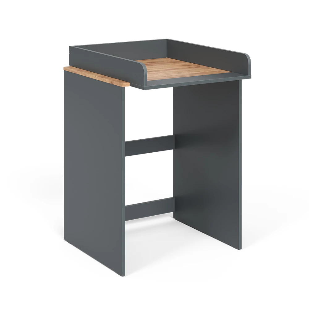 Vicco Wasmachinekast Antraciet/gouden eik 68 x 88.2 cm 2 delen met aankleedkussen, Victor