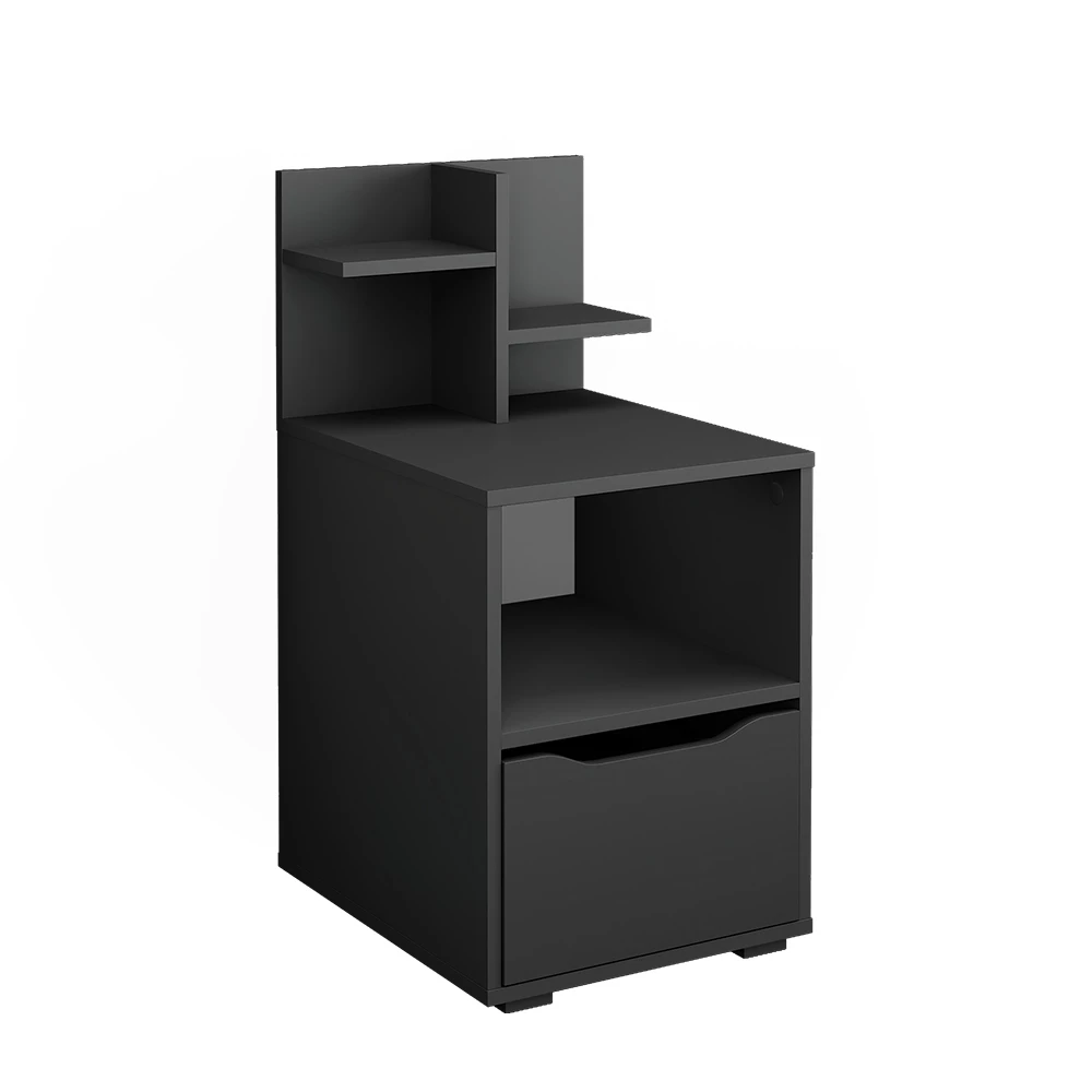 Vicco Măsuță de pat antracit 40x82.2 cm cu sertar, Ruben