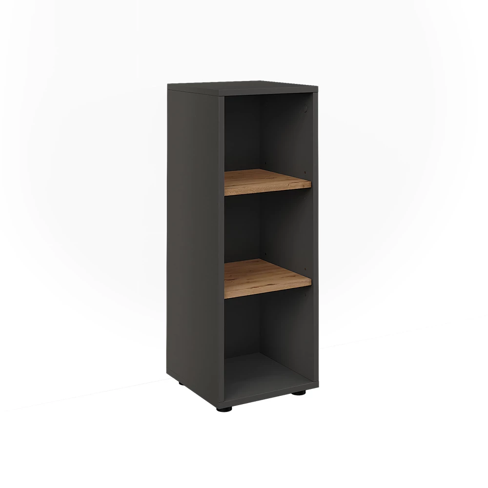 Midischrank in Anthrazit/Artisan auf weißem Hintergrund