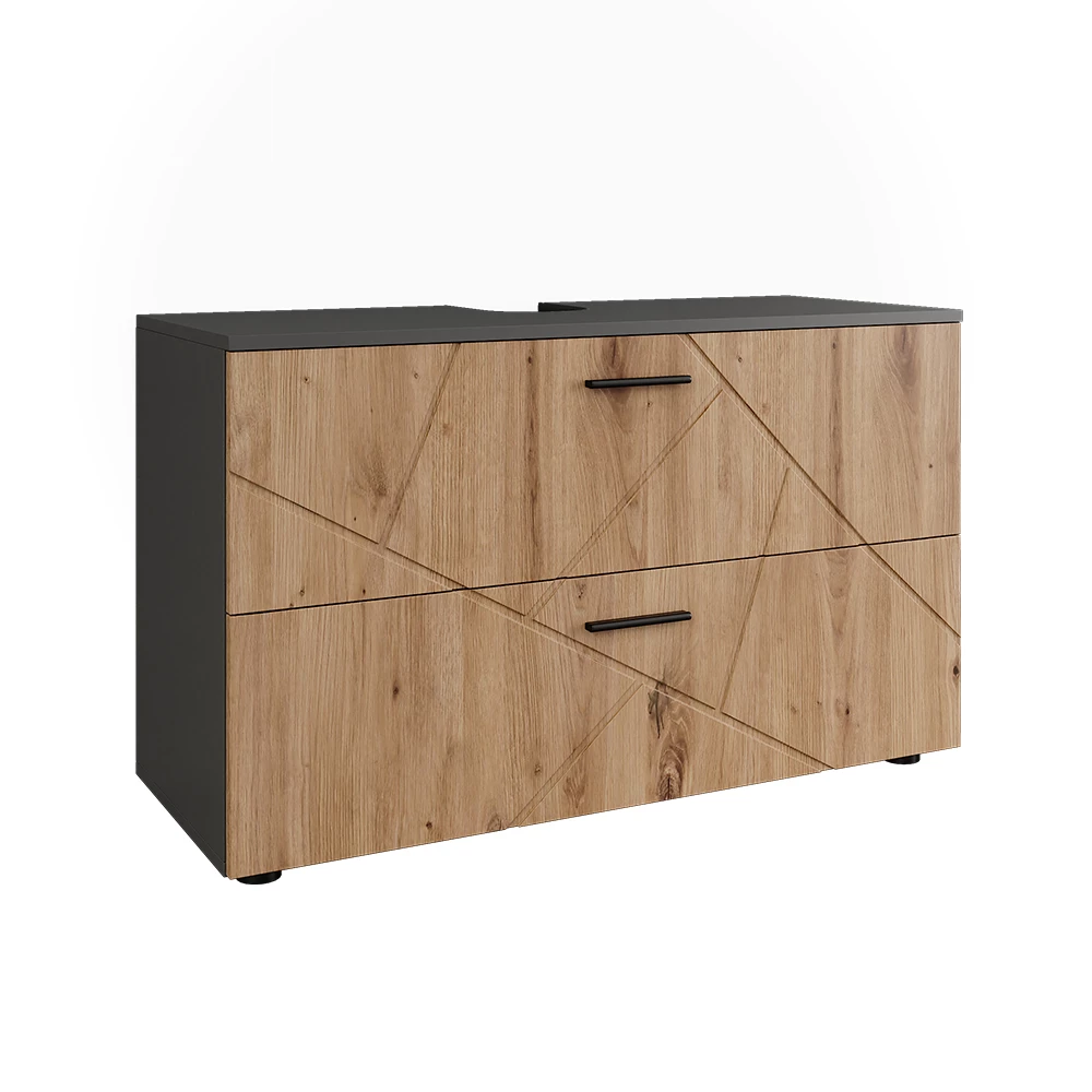 Waschbeckenunterschrank in Anthrazit/Artisan on white background