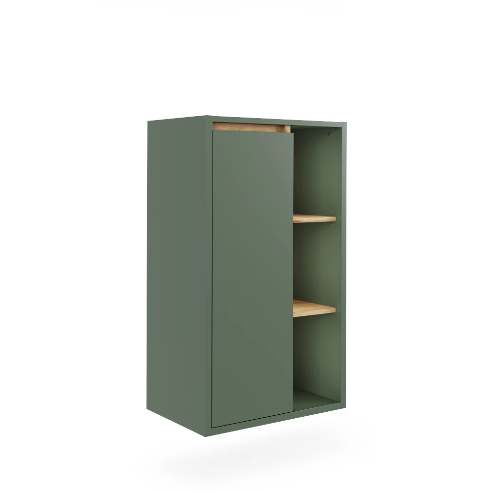 Vicco Midischrank "Viola", Grün/Artisan, 50 x 86 cm mit offenen Regalen