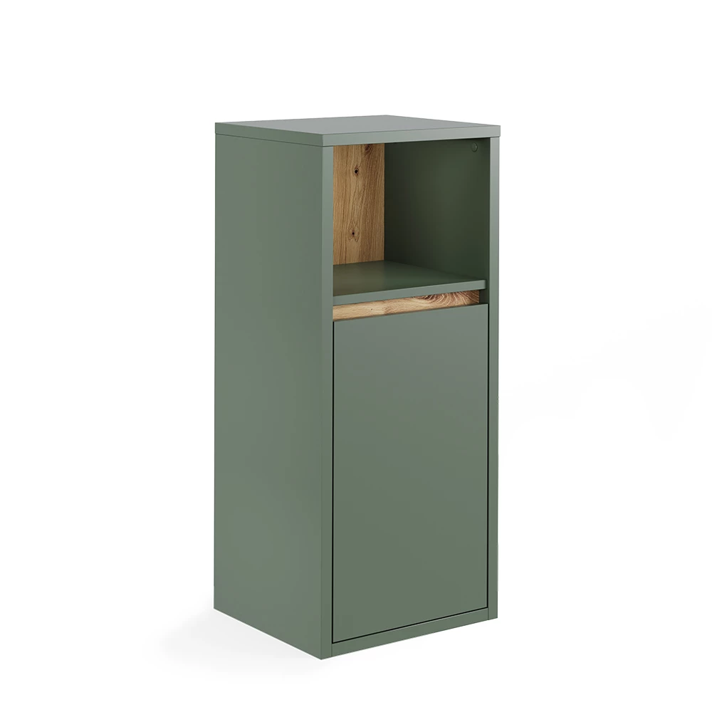 Midischrank in Grün/Artisan auf weißem Hintergrund