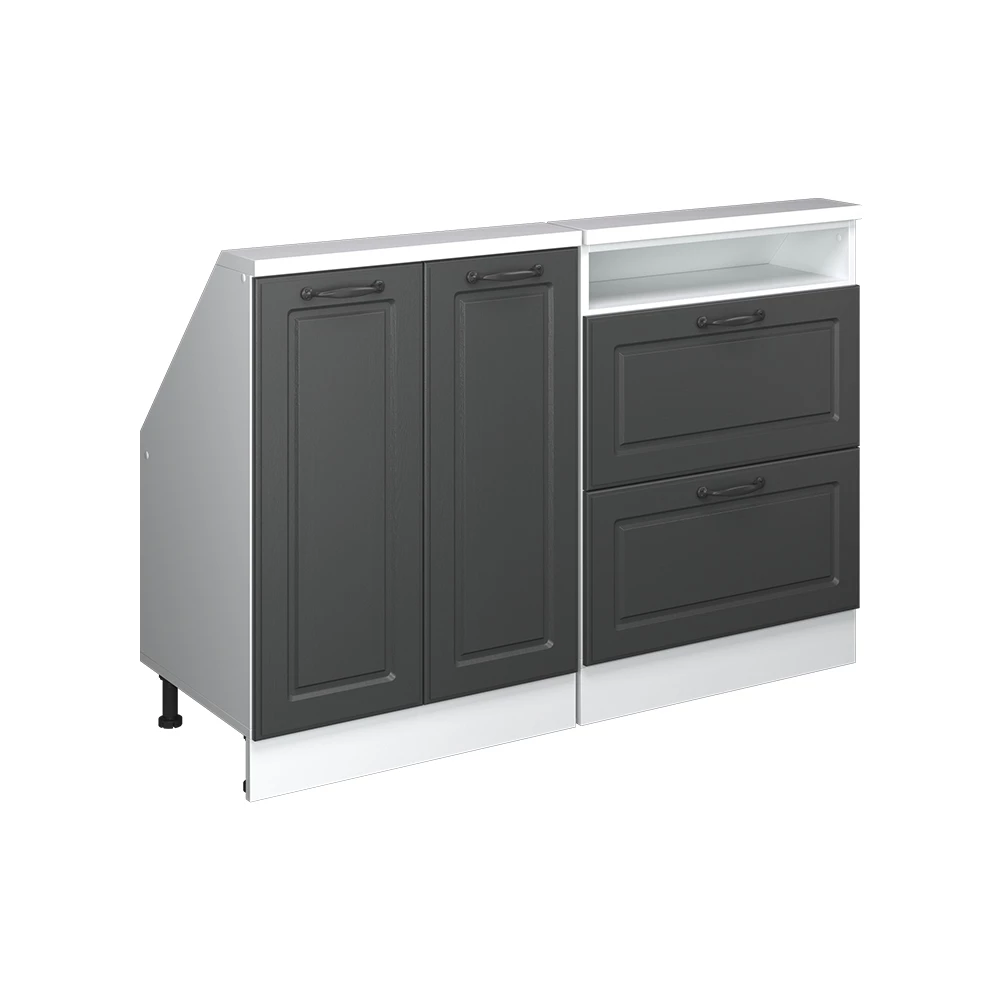 Dachschrägenschrank in Casa de campo antracite/branca on white background