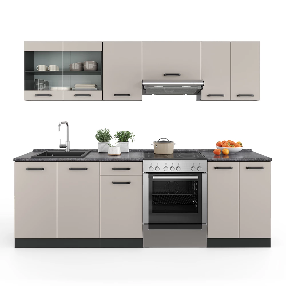 Keukenblok in Kasjmier on white background with decorative elements