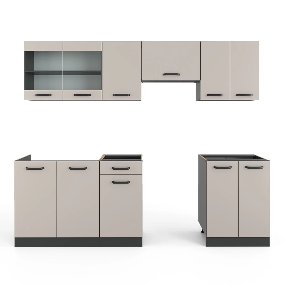 Keukenblok R-Line Kasjmier 240 cm , WB Antraciet Vicco