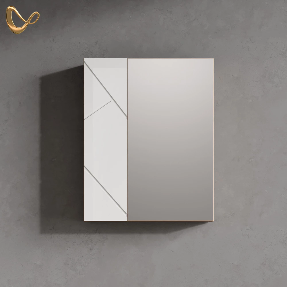 Spiegelschrank Ronco Weiß/Eiche 60 x 75 cm livinity®