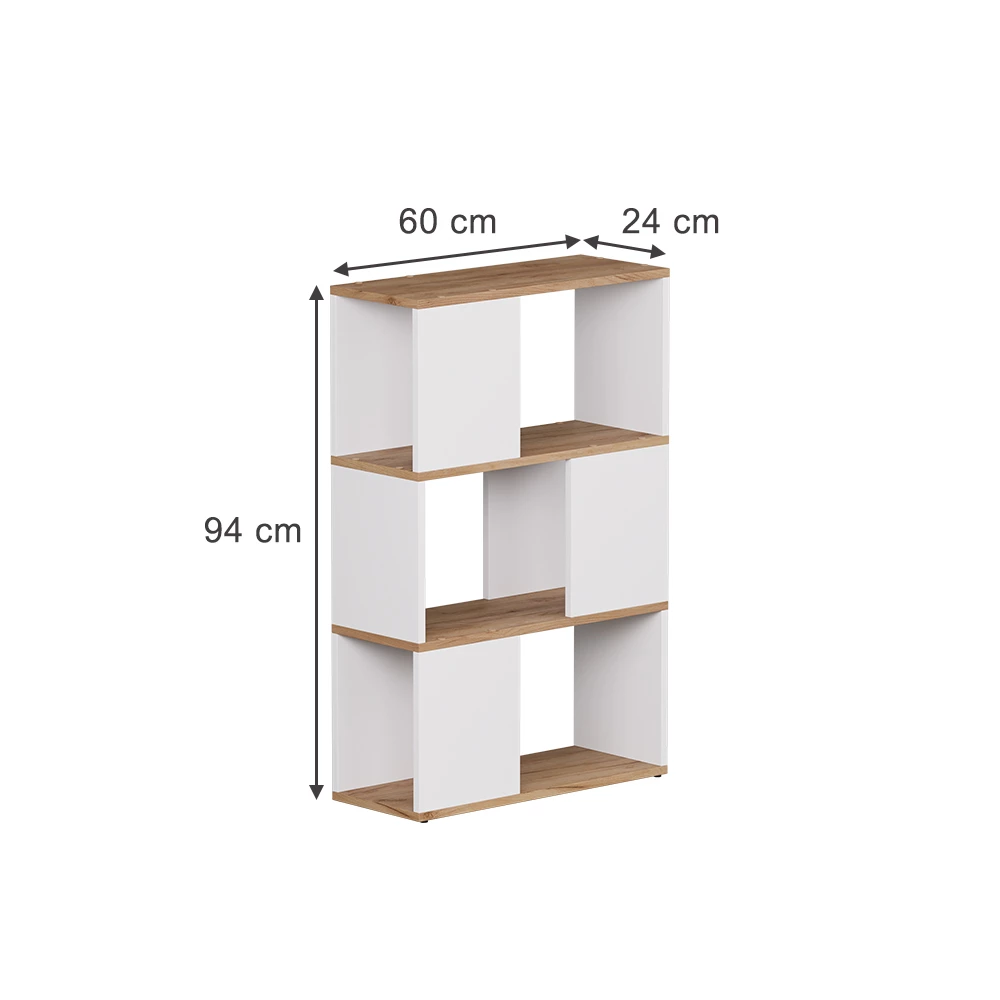 Room divider in White/golden oak on white background