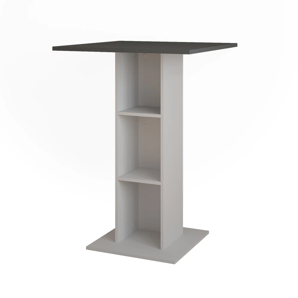 Bartafel in Beton/Wit op een witte achtergrond