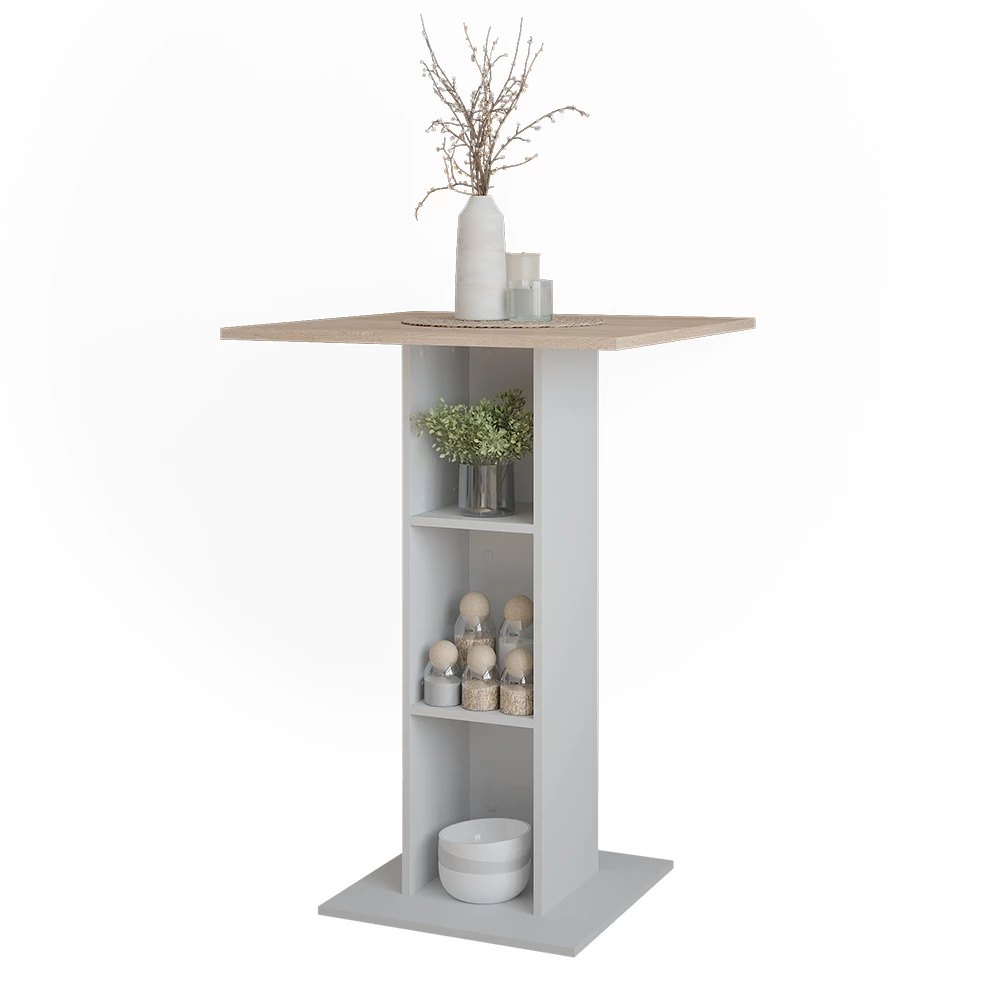 Bartisch Repose Weiß/Sonoma 75 x 75 cm Vicco | Weiß/Sonoma | Ohne Barhocker