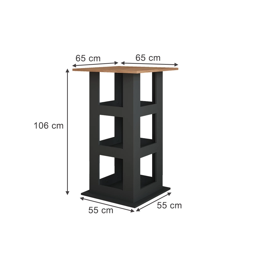 Bartisch in Carvalho Goldkraft/antracite on white background