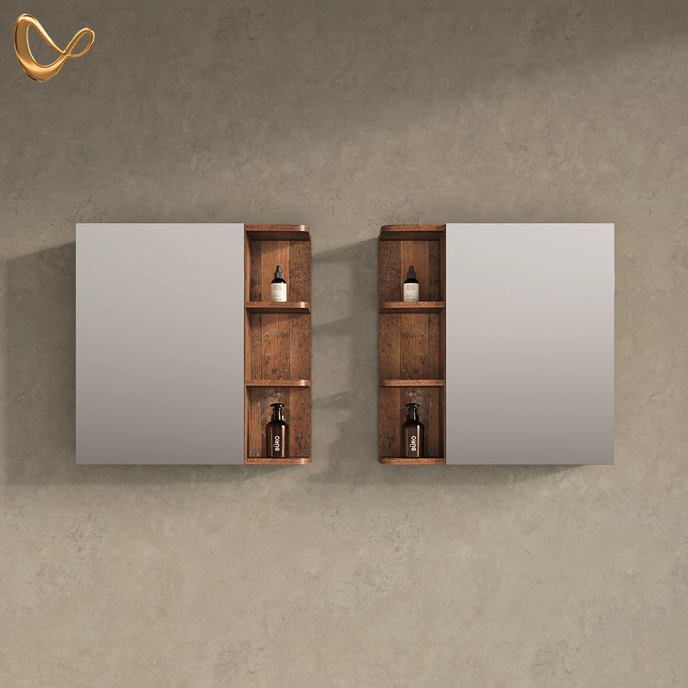 Spiegelschrank in Oldstyle, dargestellt im Ambiente und auf weißem Hintergrund