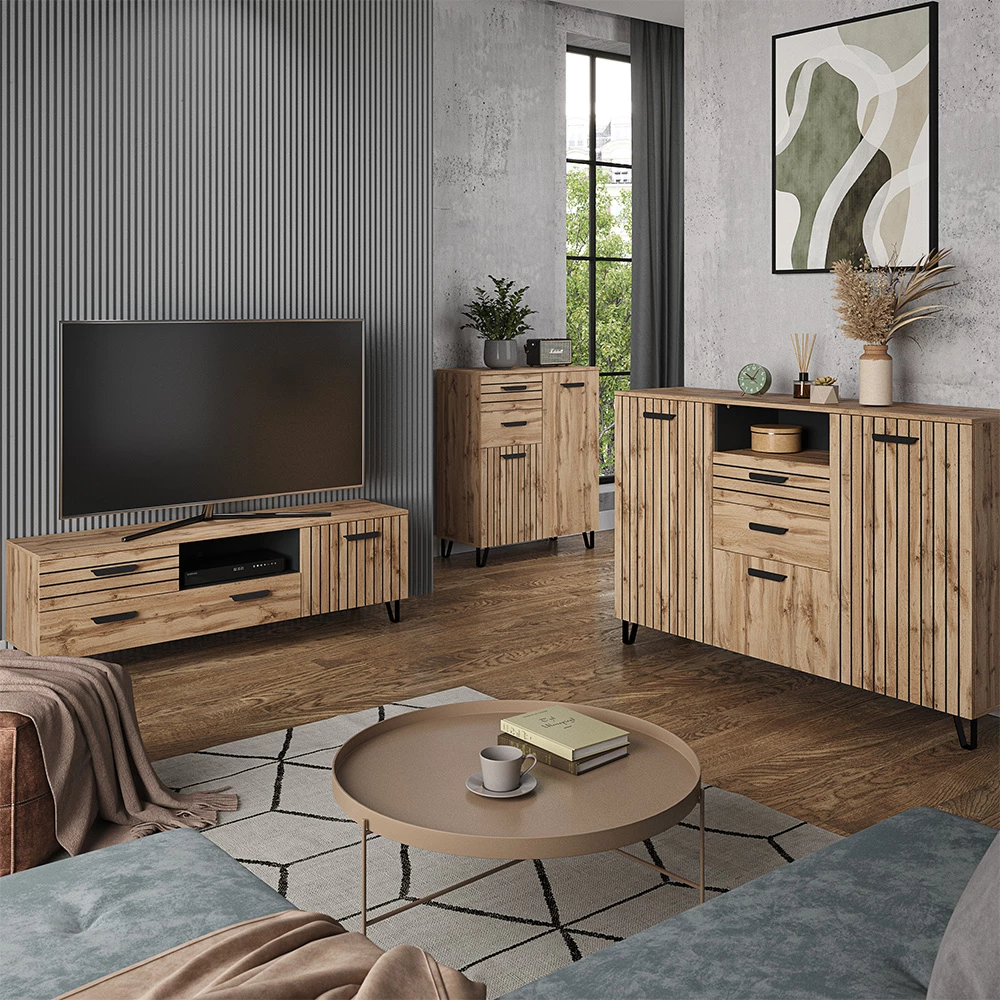 Skotøjsæske Amber Wotan af eg 59.8 x 100 cm med 2 rum Vicco