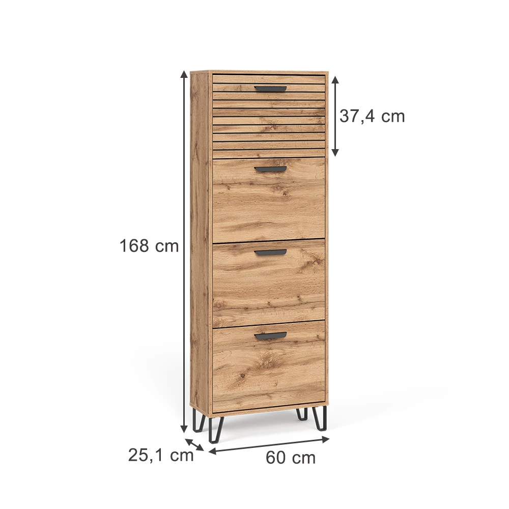 Kenkäkippari in Oak Wotan on white background