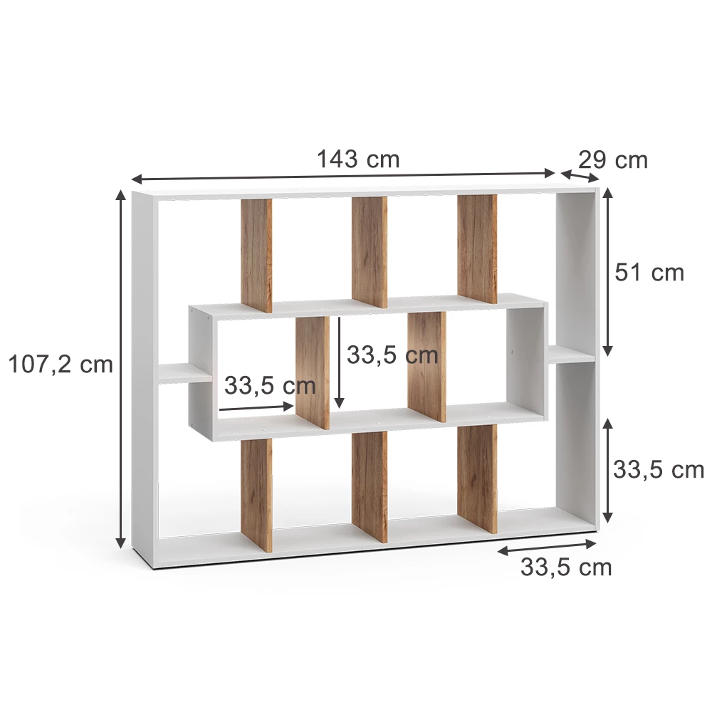 Meuble de rangement cube Nove Blanc 104x108cm avec 4 boxes pliants opt