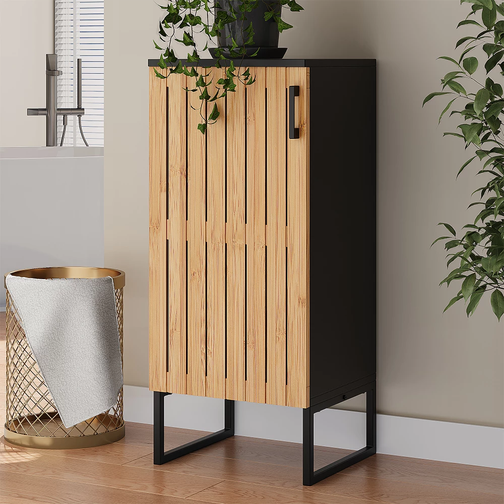 Armoire Midischrank en Bambou, présenté dans un décor ambiant avec décoration